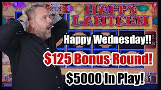 $125 Bonus Round!! Lightning Link - HAPPY LANTERN - 2 HUGE BONUS ROUNDS - Wednesday AM Session!