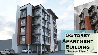 6-Storey Apartment Building Design | Exterior Design | SketchUp + Vray