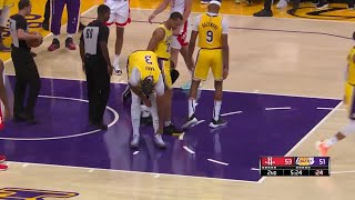 Anthony Davis Scared Entire Lakers Arena with Ankle Injury...