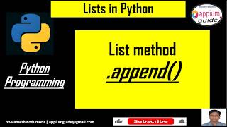 Python Lists #01 | append() Method