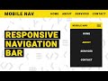 Responsive Mobile Navbar Menu Tutorial with HTML, CSS and Javascript