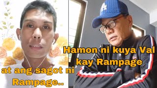 HAMON NI KUYA VAL KAY RAMPAGE CHANNEL PH AT ANG SAGOT NI RAMPAGE DITO || MOMMY VAN \u0026 ANGEL