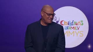 Laurence Fishburne presents LeVar Burton with the Lifetime Achievement Award