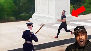 He Tried To Mess With A Guard Of The Tomb Of The Unknown Soldier