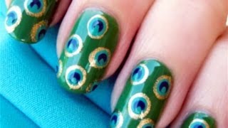 Pretty Peacock Nails