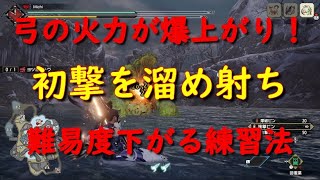 【モンハンライズ　弓】弓闘士への道 No10 初撃を溜めて、火力を上げよう！【モンハンライズ　弓　溜め方】