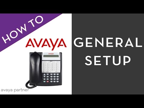 Avaya Partner Telephone Programming, General set-up Avaya Partner Telephone Programming, General set-up
