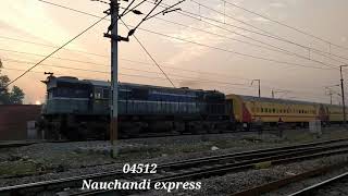 04512 Nauchandi express.Alco Chugging n Honking Hard.Saharanpur Junction.Northern Railway.