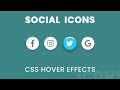 How to Create Social Media Icons Hover Effects Using Html and CSS