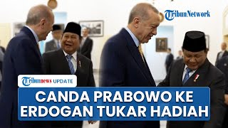 Guyonan Prabowo dan Erdogan saat Saling Tukar Cendera Mata, Presiden RI Beri Keris Emas dan Senapan