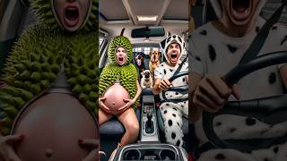 💥 Evolution of Dog : whimsical scene in the car ✅️ #doglover #puppy #dog #shorts #copydoggy