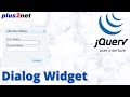 Dialog box using JQuery UI to display message and take user inputs