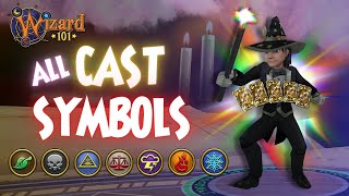 All Wizard101 Casting Symbols | Compilation