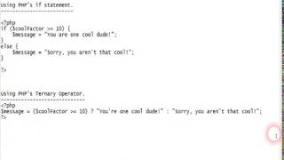 Php Tutorials - Ternary Operator in PHP