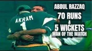 Abdul Razzaq | 70* Runs & 5 Wickets vs India | Super All-Round Performance | ODI | 2000 | PAK vs IND