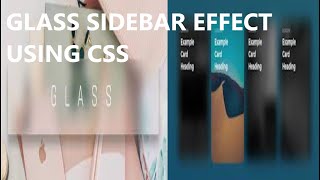 Responsive Glass Sidebar Effect using HTML CSS & JavaScript @freecodecamp