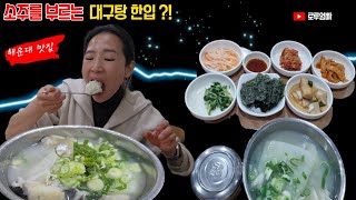 🌈로루맘 먹방 브이로그🌈 대구탕  - 해운대기와집대구탕