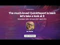 The much-loved QuickReport is back – let’s take a look at it