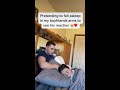 falling asleep in my boyfriend’s arms to see his reaction….😭❤️ shorts funny love