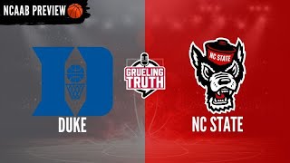 College Basketball Preview Show: N.C.State vs Duke, preview and prediction!