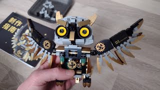 Tuomu Da Vinci Owl Nicht-Lego Klemmbaustein Steampunk Eule