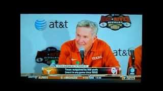 UT vs OU 2012 Mack Brown Post Game News Conference