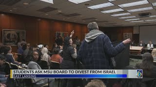 Students ask MSU Board to divest from Israel