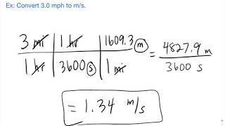 How to convert mph to m/s