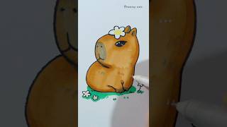 Flower Capybara drawing 🌼