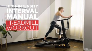 High-Intensity Manual Treadmill Interval Walking Workout