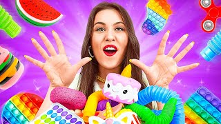 COMMENT FABRIQUER SES PROPRES FIDGET TOYS || Méchante vs Gentille ! Idées DIY par 123GO! SCHOOL