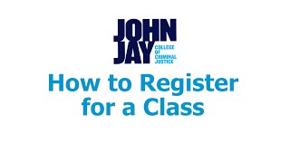 Registering for a Class