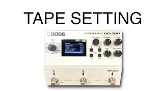 Boss DD 500 Tape Setting