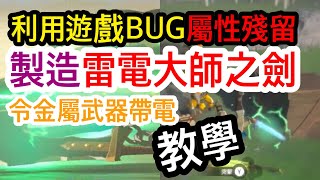 【薩爾達傳說 : 曠野之息】自製雷電劍 利用屬性殘留令金屬武器發電