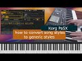 Korg Pa5X tutorial: modify song styles to generic styles