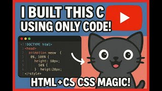 How I Made This Cute Cat Animation With JUST HTML & CSS
