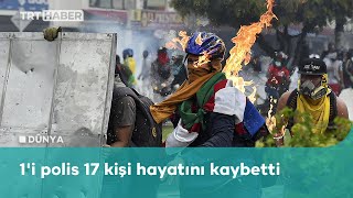 Kolombiya'da caddeler savaş alanına döndü