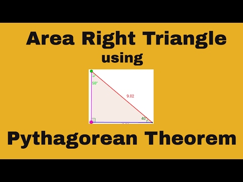 How to find the area of a right triangle using the Pythagorean Theorem How to find the area of a right triangle using the Pythagorean Theorem