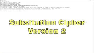 Flowgorithm Substitution Cipher Version 2