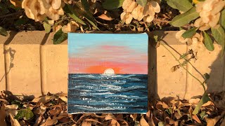 Easy seascape acrylic painting for beginners