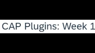 Challenge - CAP Plugins: Week 1
