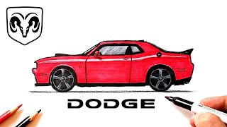 How to draw Dodge Challenger