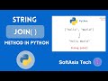 (MM) Understanding the Python `join()` Method for String Concatenation | Python Tutorials