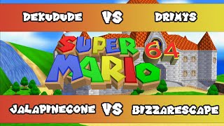 DekududeN64 vs. drimys vs. Jalapinecone vs. BizzareScape | SM64 Lockout Bingo FFA