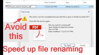 One by One File Renaming Spreadsheet for renaming files in Windows Explorer