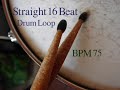 drum loop straight 16beat 75bpm