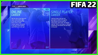 FIFA 22 ONLINE CAREER MODE! | WHAT FIFA 22 CAREER MODE NEEDS TO LOOK LIKE! (Menu Gameplay Concept)