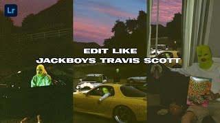 Edit like JACKBOYS album cover TRAVIS SCOTT + Lightroom Mobile Preset | Film Preset
