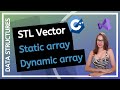 STL vector (Relationship between Static array, Dynamic array and STL vector) with examples
