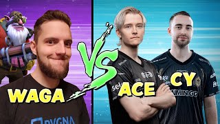 WAGA VS ACE + CY?! (SAFELANE SNIPER)